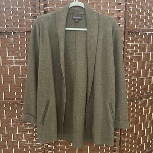 Apropos Green Wool and Rayon Open Cardigan Ladies Size Small